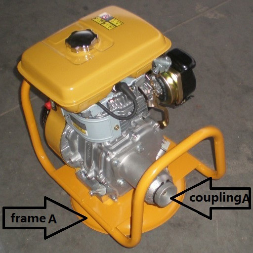 Robin gasoline engine 5HP with circle frame and coupling for concrete vibrator for light construction machinery