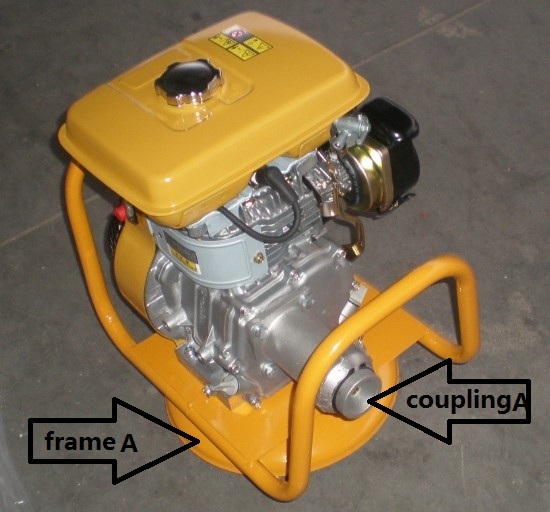 Robin gasoline engine 5HP and concrete vibrator shaft or poker for light construction machinery