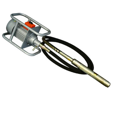 Electric vibrator and concrete vibrator shaft or poker for light construction machinery